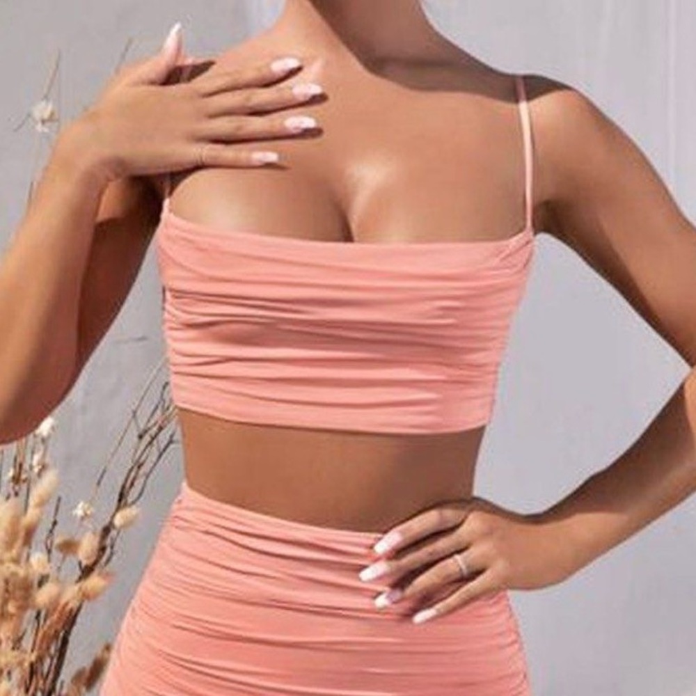 Oh Polly Ruched Pink Top
